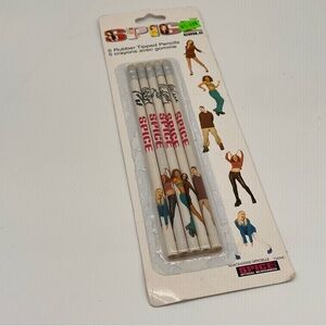 Spice Girls Official Merchandise 5 Rubber Tipped Pencils 1997